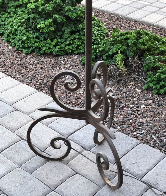 Wrought Iron Floor Lamp Hacienda Gothic Spanish Revival Etsy