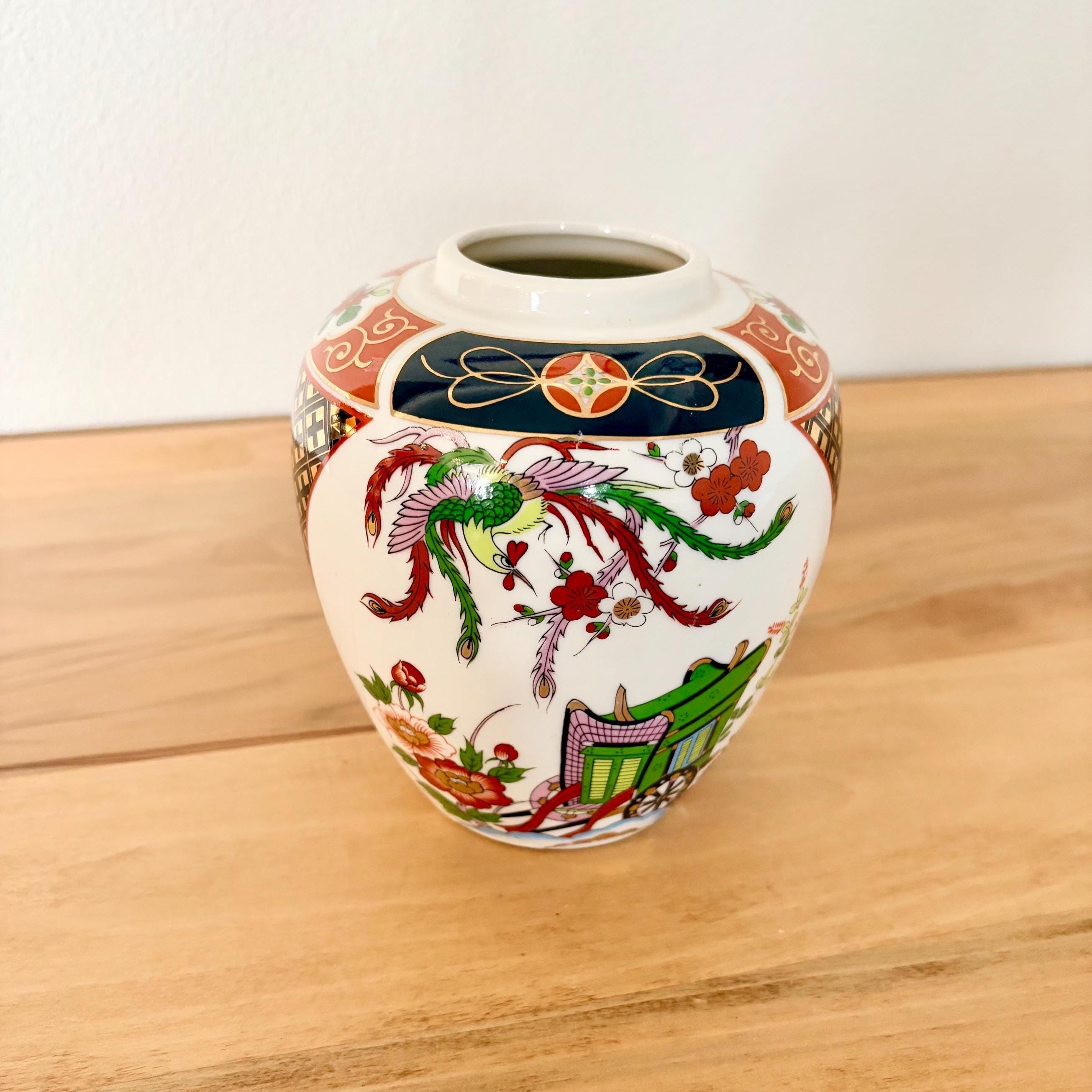 Hand Painted Gold Imari Vase - Etsy