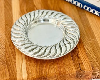 Vintage Mariposa Mexico Aluminum Alloy Wine Coaster | Coastal Modern Barware Decor or Pillar Candle Holder