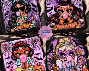Halloween Princess Bundle PNG, Whimsical Halloween PNG Graphic, Halloween Girls And Toddler Tee Idea ( Digital Download)