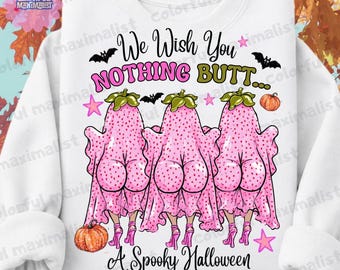 Nothing  Butt A Spooky Halloween Sublimation Design, Preppy Berry Ghost PNG, Humorous halloween DTF transfer , Funny Halloween Fitness PNG,