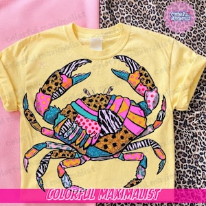 Preppy Leopard Crab Png, Beach Bum Shirt Design, Colourful Summer Graphics ( Digital Download)