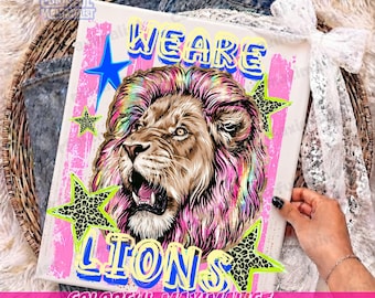 Lions Mascot Png Designs,  Preppy Mascot School  Sublimation Designs,  Spirit Wear Game Day Sublimation, Boutique ( Digital Download)