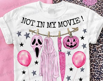 Preppy Horror PNG, Pink Halloween Sublimation Design,Fashion Halloween Png, Spooky Ghostface Shirt PNG Digital Download and Commercial Use)