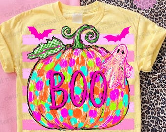Stripe Cute Halloween Design Digital Download, Girly Halloween Shirt Design, Trendy Boutique Png