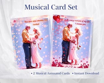 Musical Romantic Card Set for Loved Ones