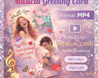Romantic Musical Greeting Card for Couples | Digital Valentine MP4 Video