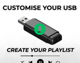 Custom USB Mixtape – Your Playlist on USB – Personalised Music Gift – Spotify/Apple