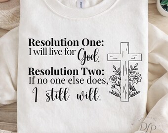 Faith-Based Resolution SVG, Christian PNG, Religious New Year (Digital Download)