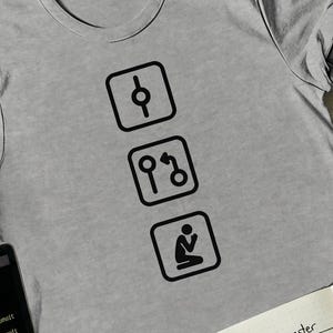 Commit Push Pray Silent Edition T-Shirt, Git Workflow Icons Tee, Developer Humor Gift, Software Engineer Shirt, Coding Swag, Programmer Life