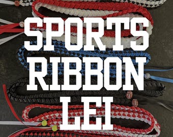 Custom Sports Ribbon Lei | Graduation, Senior Night softball football
