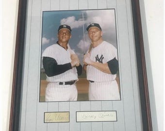 Mickey Mantle & Roger Maris Autographed Yankees Photo, Framed with JSA LOA