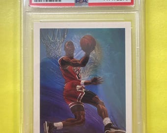 1990 Hoops Team Checklist MICHAEL JORDAN Card #358 PSA 10 Gem Mint