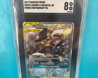 2019 Pokemon PROMO #SM192 Lucario & Melmetal GX Power Partnership Tin SGC 8