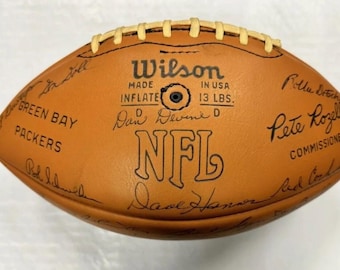 1971 Green Bay Packers Team AUTOGRAPHED Official NFL Wilson Football (54) Signatures Starr, Nitschke, JSA-Letter Of Authenticity