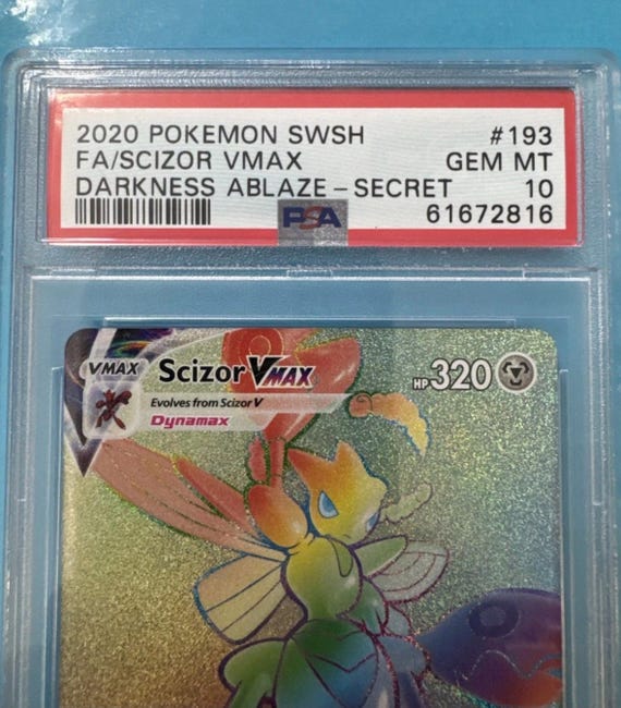 2020 Pokemon Darkness Ablaze 193 Full Art/scizor Vmax Secret PSA 2020 Pokemon Darkness Ablaze 193 Full Art/scizor Vmax Secret PSA