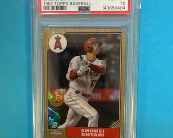 2022 Topps Chrome Shohei Ohtani Card #87BC-2 1987 Topps Baseball PSA 10 GEM MINT