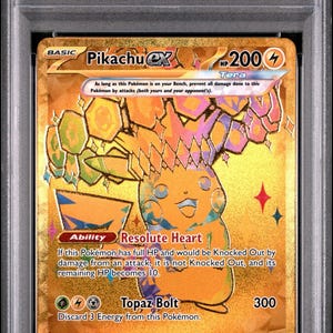 hyper rare cards pokemon Mega Lucario ex Gold Hyper Rare PSA TAG Beckett main image 1