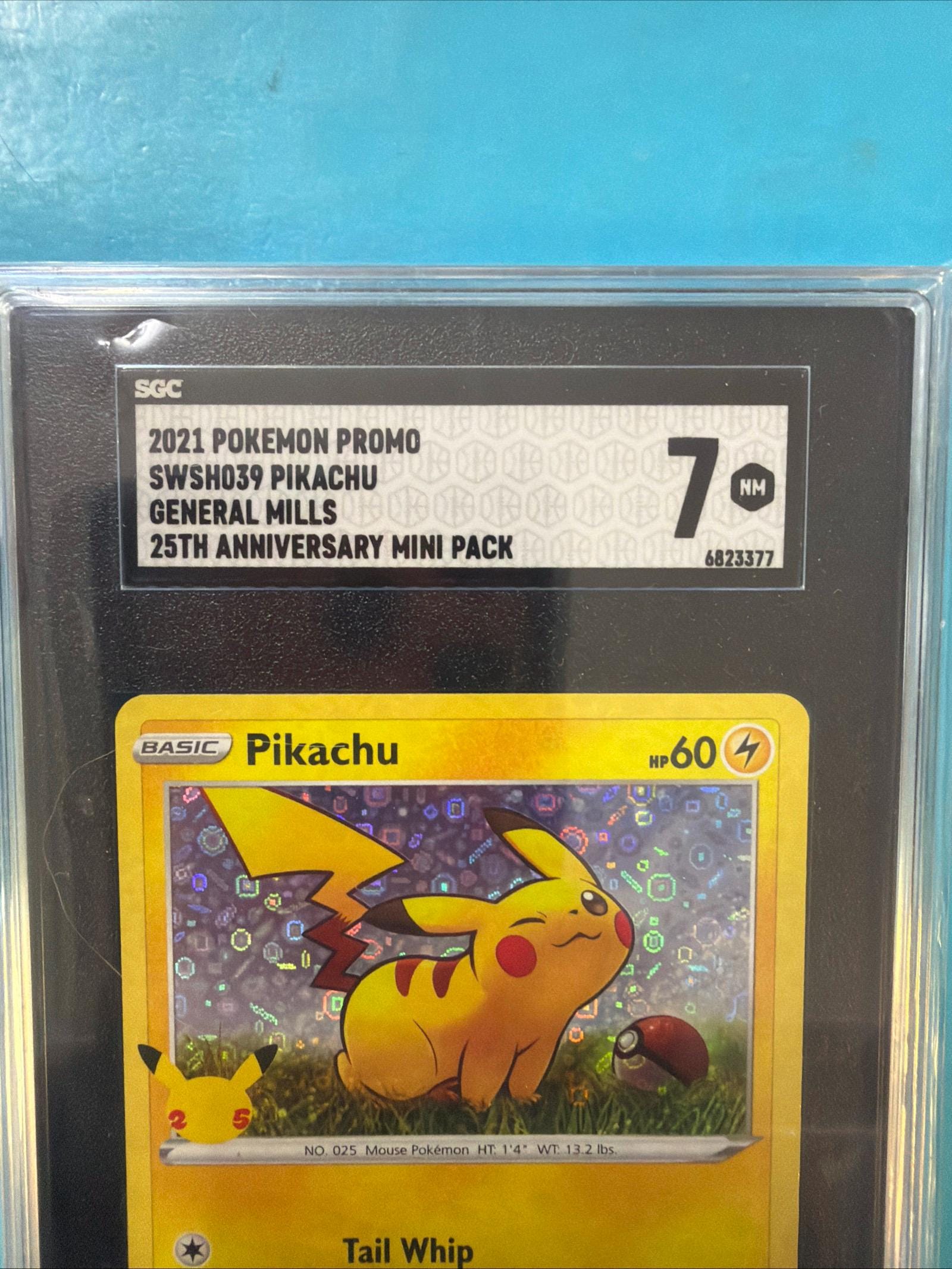 2021 Pokémon Pikachu Holo General Mills 25th Anniversary Mini Pack