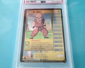 2000 Dragon Ball Z Saiyan SAGA #P6 Krillin 3-Card Booster DVD/Videos PSA 7