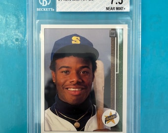 1989 Upper Deck Ken Griffey Jr ROOKIE Card #1 Seattle Mariners BECKETT 7.5 NM+