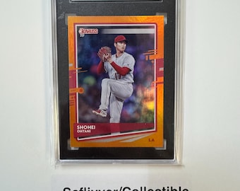 2020 Panini Donruss Shohei Ohtani Pitching Orange HOLO Card #94 SGC 9.5 MINT+ Pop 5