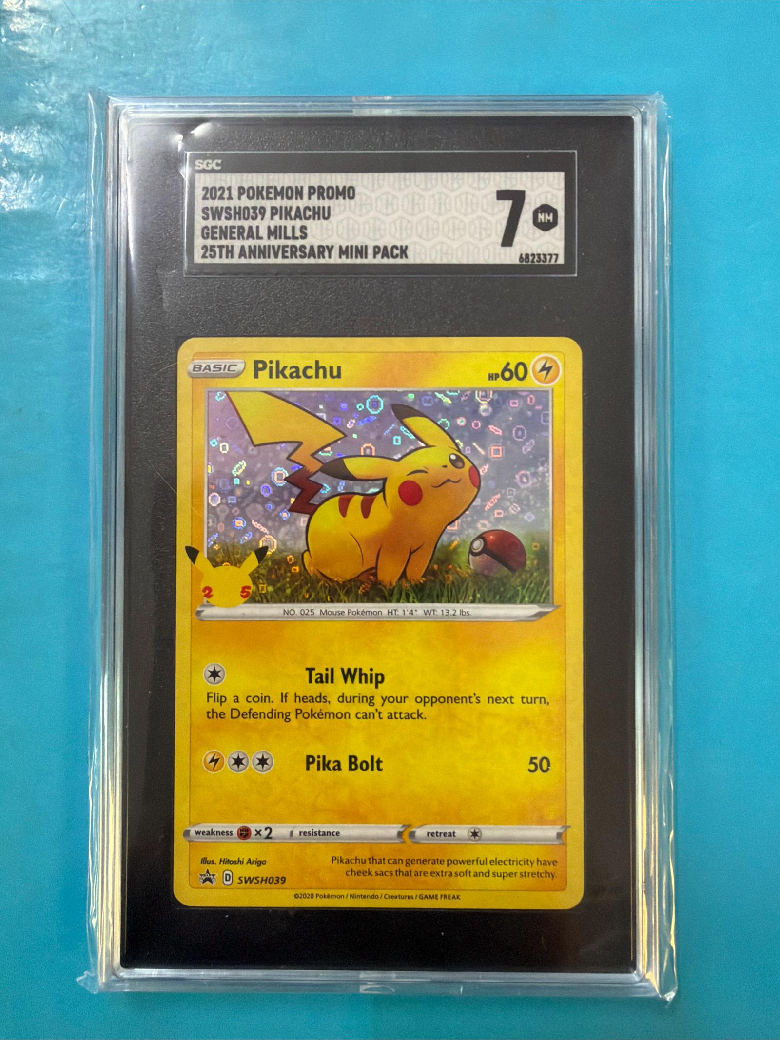 pikachu pokemon card swsh039 Promo (Large bend on right shuffle your deck Miscellaneous Cards & Products Pikachu