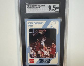 1989 Michael Jordan ROOKIE North Carolina Coca Cola Card #13 SGC 9.5 MINT+
