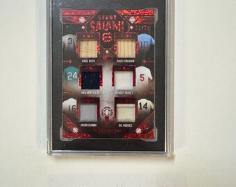 2022 Leaf In The Game Used Sports Grand Salami (6) Red Spectrum Babe Ruth,Ken Griffey Jr LIMITED EDITION 20/25 SGC 8.5 Take A Look