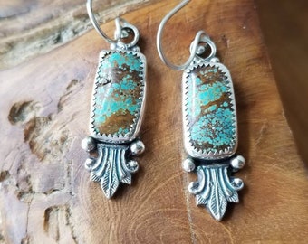 Turquoise silver earrings