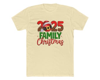 2025 Family Christmas TShirt Festive Santa Hat Holiday Tee