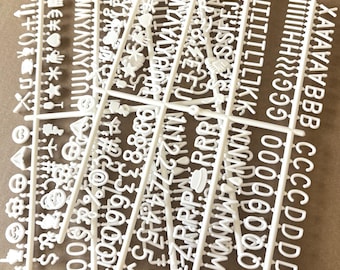 Universal changeable felt letter board extra letters, comes with letters, numbers, emojis, symbols, Made in the USA