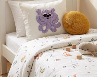 Capa de Almofada Polvo Punch Needle Edição Brilho Roxo