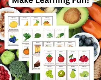 Food Flashcards for Kids | Healthy Eating, Fruits & Veggies (Printable)
