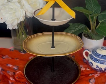 Vintage china 3 Tiered Stand Tray "Joshua"
