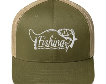 Fisherman gifts Fishing hat embroidered Trucker Cap Hunting Lover Gift Hunter Fisher Gift fisherman dad cap