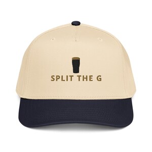 Split the G embroidered 5 panel cap