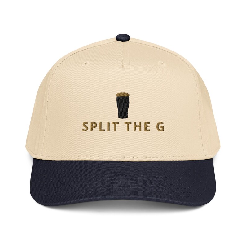 Split the G embroidered 5 panel cap