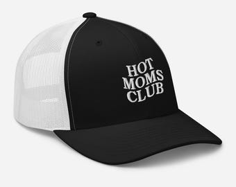 Hot moms club ricamato Trucker Cap Hot Mum Era Mom Life Divertente Gravidanza Incinta Mamma in Futura