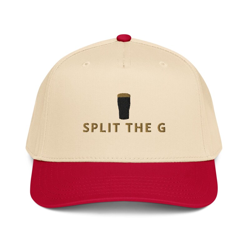 Split the G embroidered 5 panel cap