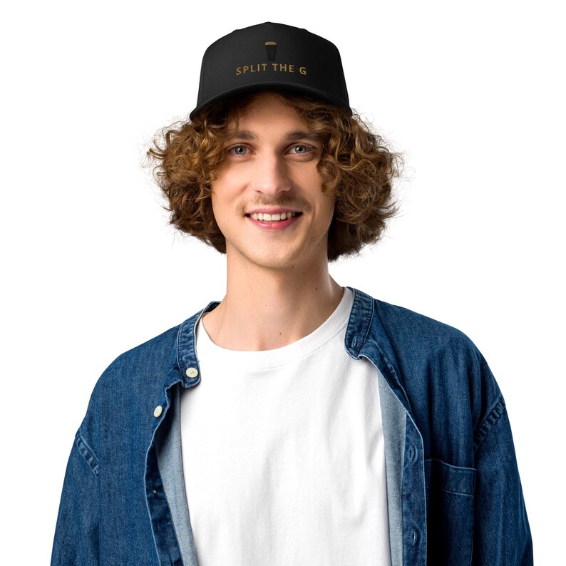 Split the G embroidered 5 panel cap