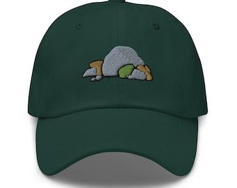 Rocks Hut bestickte Baseballkappe Warten Sie, ich sehe einen Rock-Liebhaber-Geschenk Geologen-Geschenk Geologie-Lehrerkappe Rocksammler Rockhound Geschenke