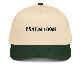 Salmo 109:8 berretto ricamato a 5 pannelli Prega per Trump Anti Trump FDT Liberale Cristiano Nazionalismo Resisti all'oligarchia Democratico Sinistra