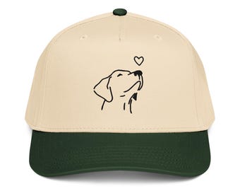 embroidered dog heart hat 5 panel cap fur mama dad cap Gift for new Dog Owner Puppy lover