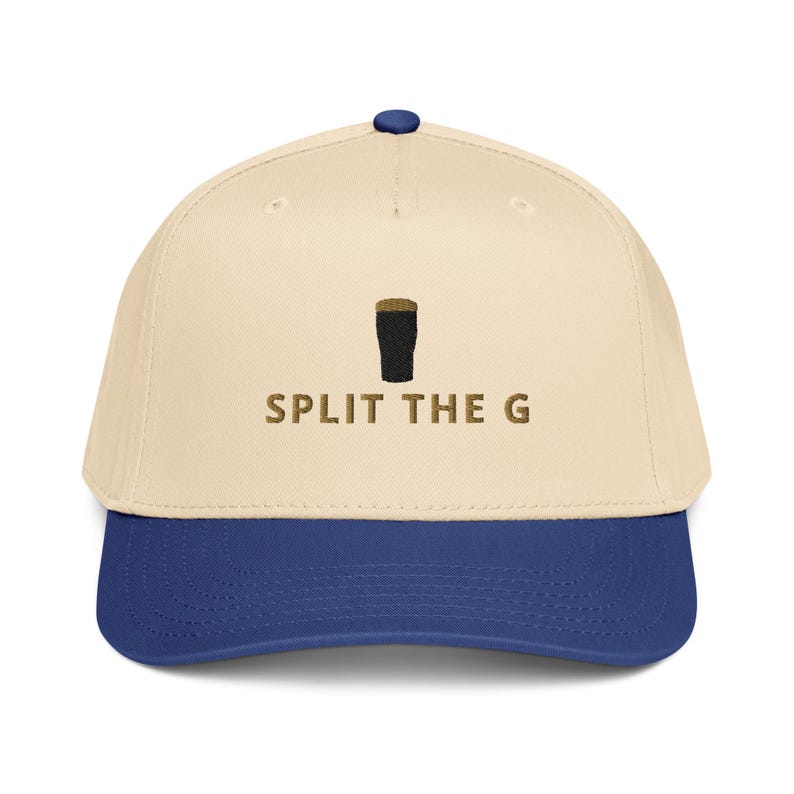 Split the G embroidered 5 panel cap