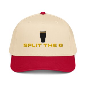 Split the G embroidered 5 panel cap