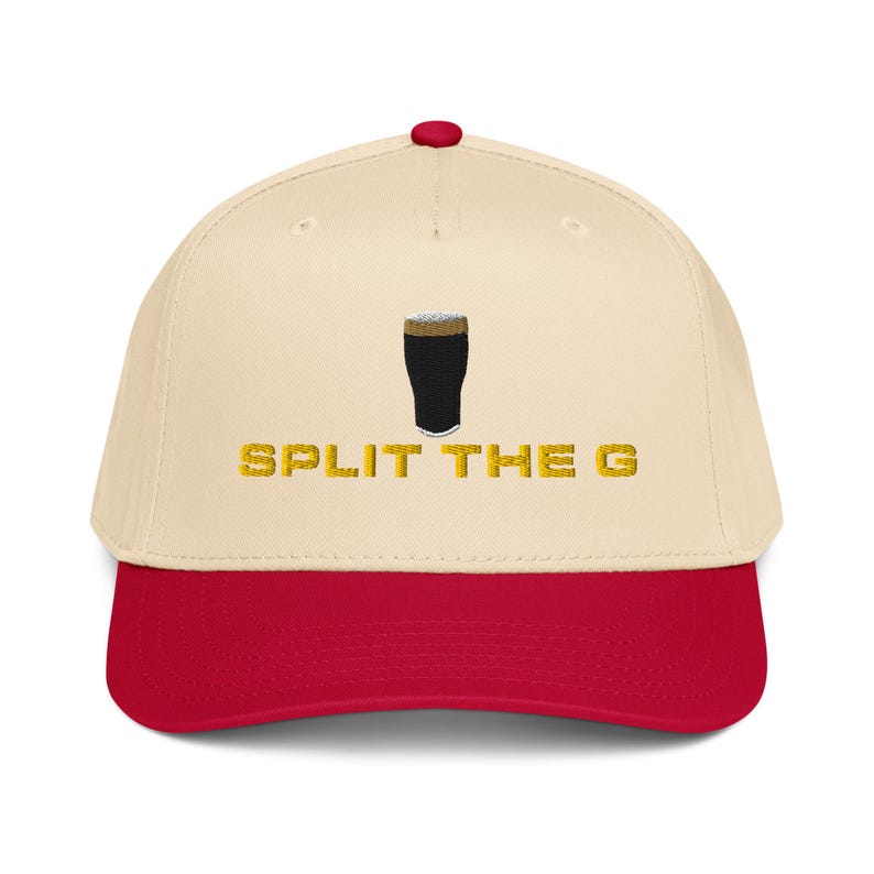 Split the G embroidered 5 panel cap