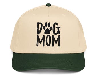 Hundemama Hut bestickte 5-Panel-Kappe Lustige Hundemütze Hundegeschenke Niedlicher Hund Pfote Hundemama neue Hundebesitzer Liebhabergeschenk Tier retten Hundepapa