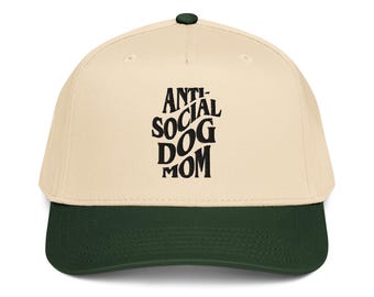 Antisoziale Hundemutter Hundebesitzer Welpen Geschenk gestickte 5 Panel Cap Hund Mama Hundeliebhaber Geschenk In meiner Frenchie Mom Era Französische Bulldogge