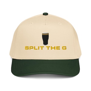 Split the G embroidered 5 panel cap